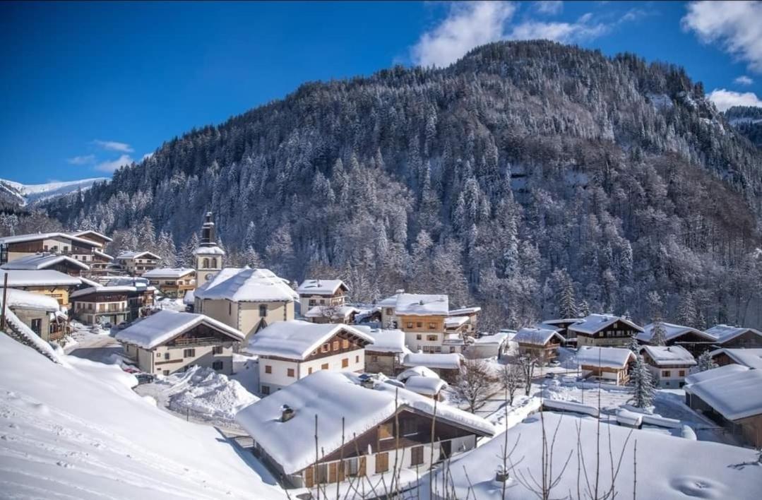 Apartamento Le Cerf Des Alpages - Appt Cosy Pour 2 La Giettaz Exterior foto